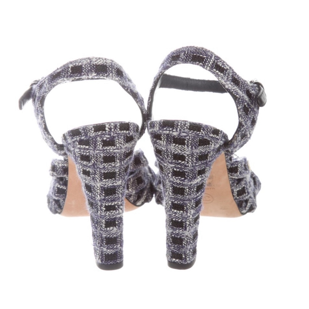 Chanel Navy & White Pattern Interlocking Cc Logo … - image 4